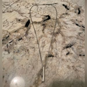 Mejuri Block Bar Pendant Necklace in sterling silver